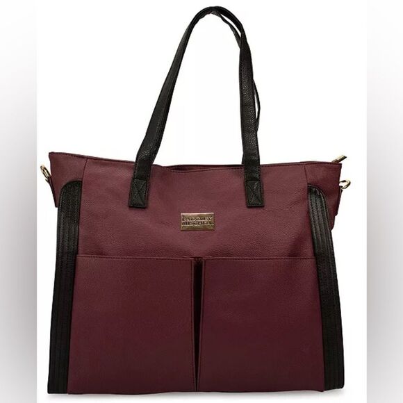 Badgley Mischka Rose XL Vegan Leather Travel Tote Weekender Bag luggage bag - Picture 15 of 16